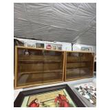 24x19" Oak and Glass Wall Display Cases