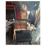 Metal Hall Tree With Bench and Coat Hooks
