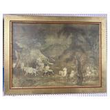 Framed 36x48 Chinese Print Artwork with Horse Ride