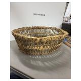Handwoven Oval Reed Basket