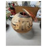 African Handcrafted Painted Storage Jar