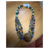 21" Multistrand Necklace with Carved Jade