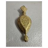 Decorative Brass Inkwell with Arabic Script