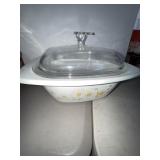Corning Ware 5 Quart Casserole with Lid, Daisy Pat