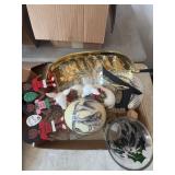 Holiday Decor and Elephant Ornament Lot