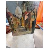 Sacre Coeur Dome Street Scene Oil Painting 13