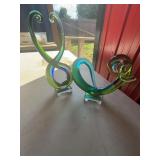 Art Glass Sculptures with Bases
