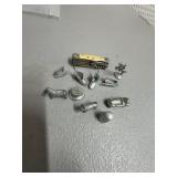 Pocket Knife and Vintage Monopoly Tokens Lot