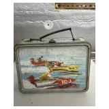 Vintage Metal Lunchbox with Boating Scenes