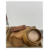Monkeypod and Kamani Wood Serverware Lot