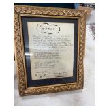 Framed 1829 Handwritten Poem to a Friend