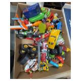 Box Lot Assorted Plastic Toys Vehicles