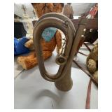 Brass Military-Style Bugle with Mouthpiece