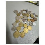 World Coin Collection Including British, Iranian,