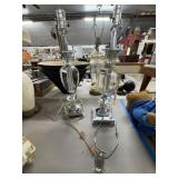 Glass and Metal Table Lamps