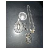 Silver Tone Pendants and Chain