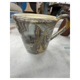 Marbled Clay Pottery Mug With Handle