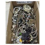 Box Lot of Costume Jewelry Assortment