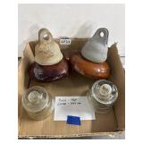4 Power Line Insulators Pinco Locke 1947 1964