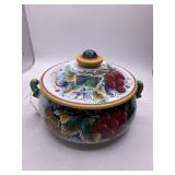 Gianetti Giulio Deruta Italian 10" Lidded Ceramic