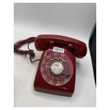 Vintage Western Electric Red Rotary Telephone