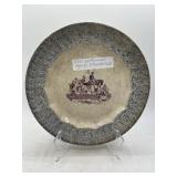 1880s Earthenware Sponge and Transferware Plate