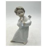 Lladro Porcelain Angel with Flute Figurine, 6"