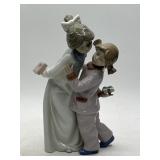 Lladro Porcelain Figurine of Two Girls, 9 Inches