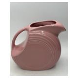 Fiesta Pink Ceramic Disk Pitcher, 8 Inch, USA
