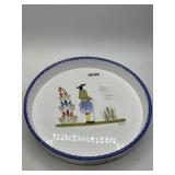 Henriot Quimper Breton Man 12" Faience Tart Dish