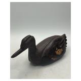 Hand-Carved Wooden Duck Decoy