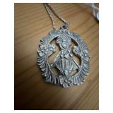 Antique Spanish Silver Nuestra Senora Pendant
