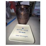 Sangos Humidor Jar and Hotel Star Milano Ashtray
