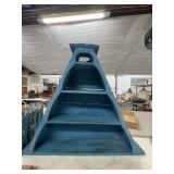 Primitive Blue Painted Shelf 25x28