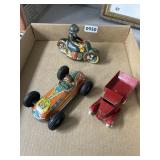 Three Tin Litho Wind-Up Toys
