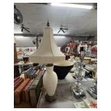 White Mosaic Table Lamp With Shade