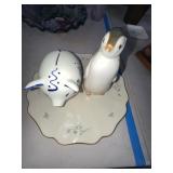 Lenox Rose Manor Plate, USSR Penguin, DBL Pig Bank