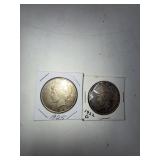1922-D and 1925 Peace Silver Dollars
