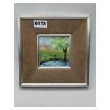 Framed Raphael Miniature Painting, 9x9"