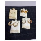 4 Pairs Earrings with 14kt Gold Wires