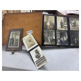 Antique Photo Album with Mounted Family Snapshots