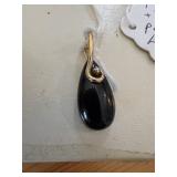 14KT Diamond and Black Onyx Pendant Enhancer