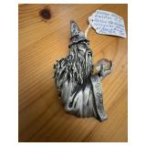 JJ Pewter Merlin Wizard Brooch Pin 4"