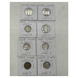 WWII Silver Quarters & Mercury Dimes Set