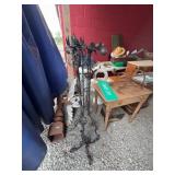 Wrought Iron Plant Stand, 50" Tall, Ornate Base
