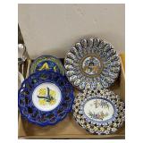 4 Ceramic Plates, Spain, Portugal, Hungary, Italy