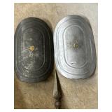 Pair Roman-Style Oval Shields & Spear Tip