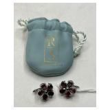 Ross-Simons Sterling Garnet Earrings