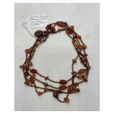 Double Strand Amber Necklace, 36 Inch