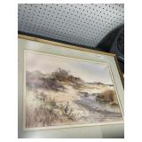 Plum Island Watercolor by L. Geiser, 27x21"